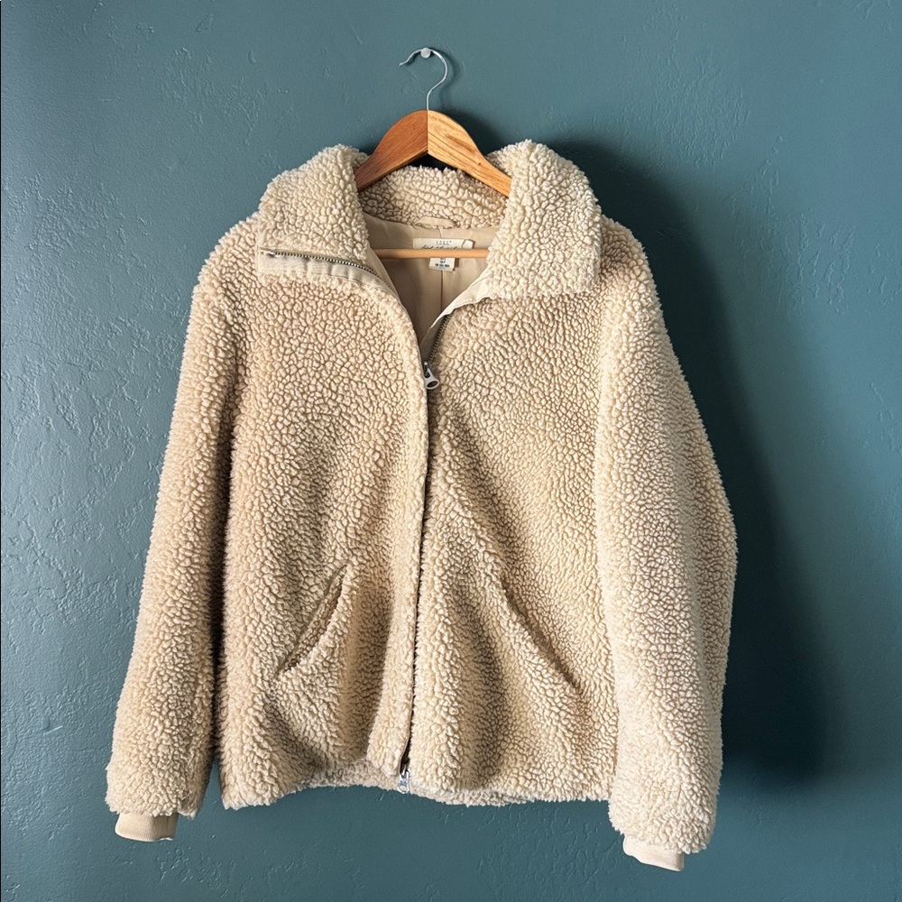 H&M high-pile tan sherpa jacket size small